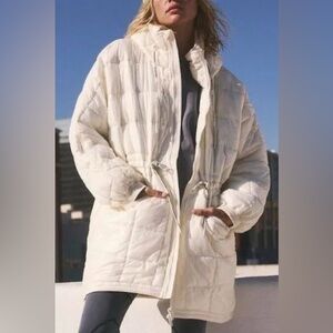 NWT Free People FP Movement Patricia Packable Poncho Puffer Coat Small Ivory